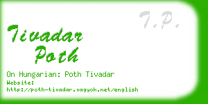 tivadar poth business card